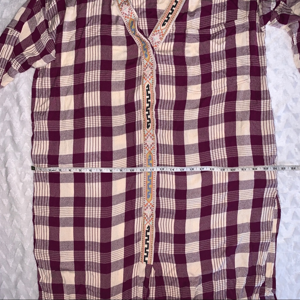 Free People Live For Today Maxi Top Plaid XS - Picture 7 of 10